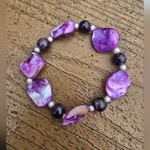 Amethyst Beaded Bracelet